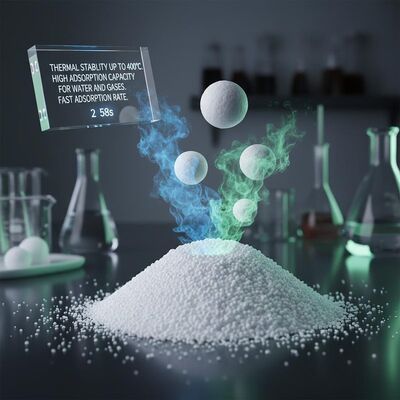 ความมั่นคงทางอุณหภูมิสูงถึง 400 °C สารสับสนุนซับโมเลกุลที่มีความสามารถในการสับสนุนสูงสําหรับน้ําและก๊าซและอัตราการสับสนุนอย่างรวดเร็ว 2 * 58s