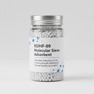 KDHF-09 สารสับสนุนเช็ดโมเลกุลที่มีการสับสนุนน้ําสูง ≥ 21.0% ความแข็งแรงในการบด ≥ 90N/อนุภาค และความมั่นคงทางอุณหภูมิสูงถึง 400 °C